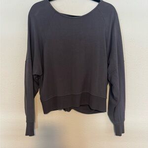 Express Dark Gray Women's open back lightweight Sweatshirt